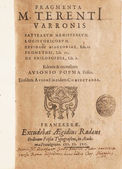 Petri Halloix Et Societate Iesu Anthologia Poetica Graeco Latina... Leuven 1617