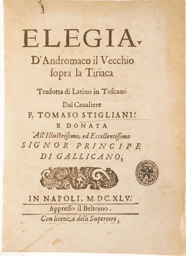 Antonio Pellegrini Della vita solitaria et de lo sprezzamento della morte...Venezia, 1548