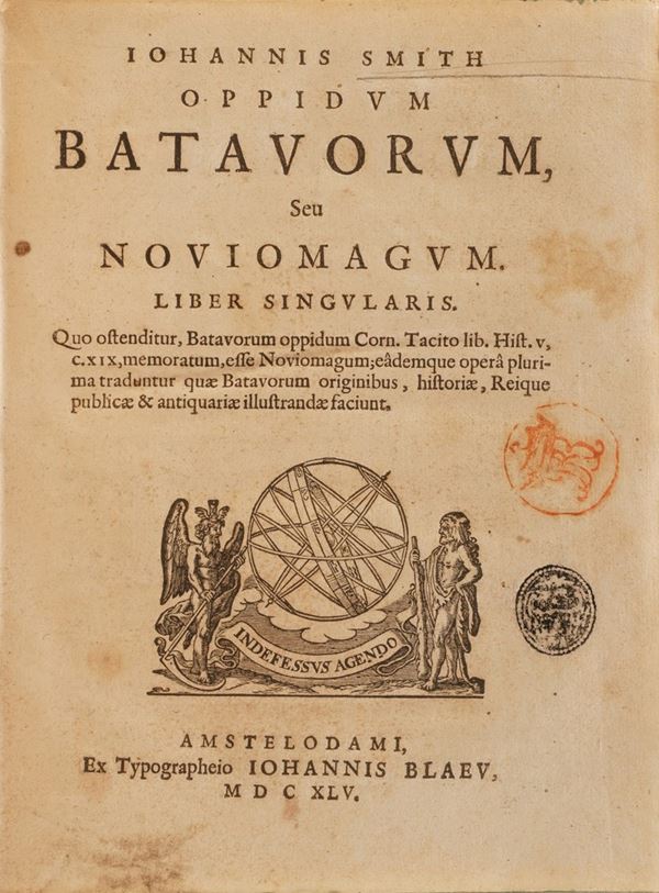 Iohannis Smith Oppidum Batavorum... Amsterdam, tipografia Bleau, 1645