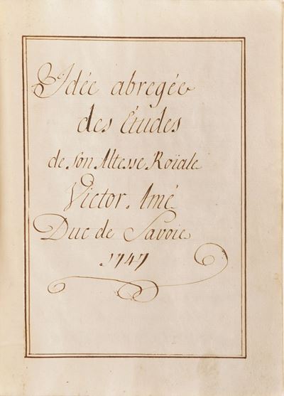 Idee Abregée Des Etitudes De Son Altesse Roiale Victor Amè Duc De Savoie, 1747