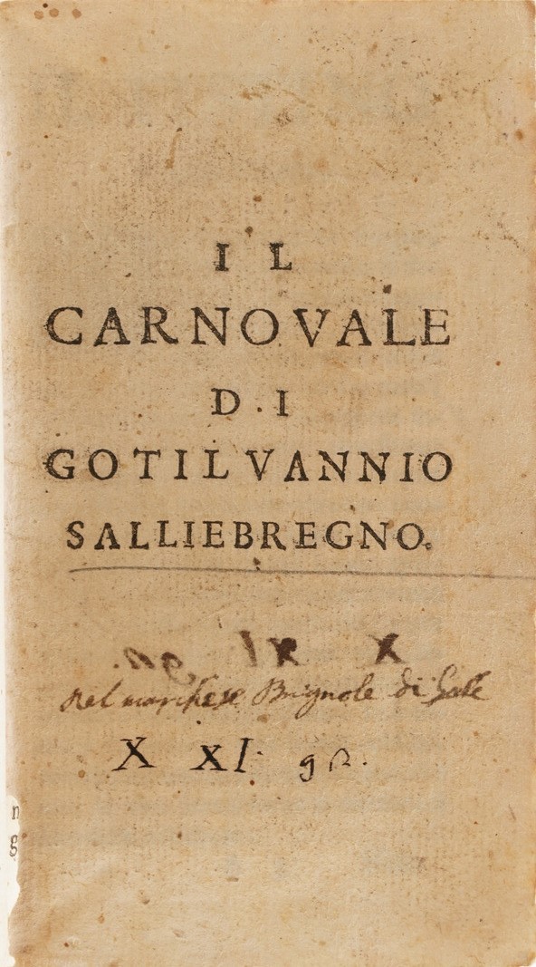 Raccolta di Volumi Miscellanei dal XVI al XIX Sec.