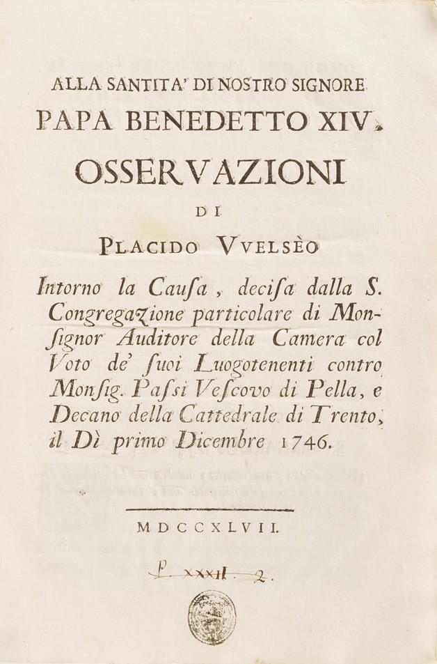 Raccolta di Volumi Miscellanei dal XVII al XVIII Sec.