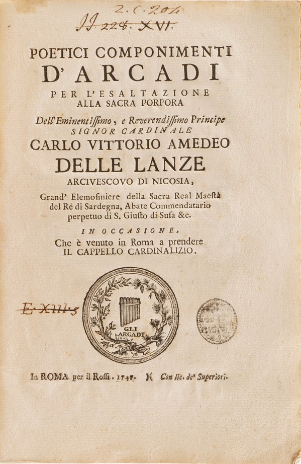 Raccolta di Volumi Miscellanei dal XVII al XVIII Sec.