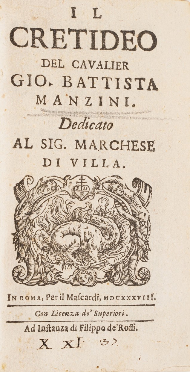 Francesco Loredano L’adamo... Venezia 1640