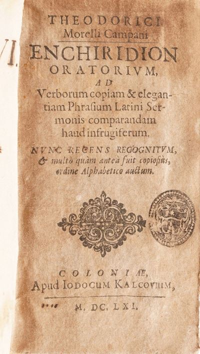 Christophori Helvici e Professoris Giessensis Olim. Ex Erasmo da Roterodamo, Ludovico Vive Famili...