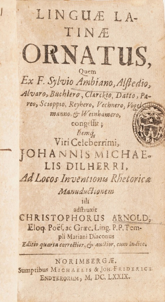 Christophori Helvici e Professoris Giessensis Olim. Ex Erasmo da Roterodamo, Ludovico Vive Famili...