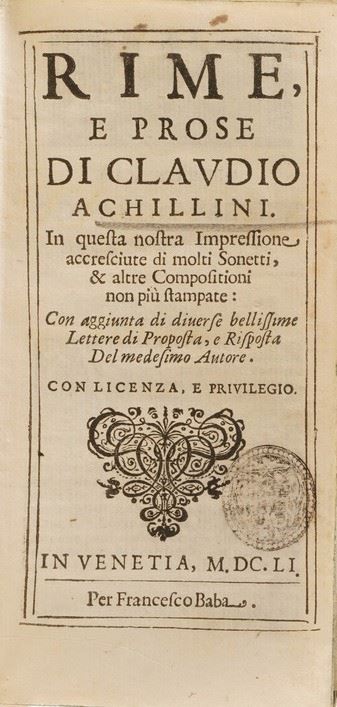 Raccolta di Volumi Miscellanei del XVII Sec.(con Ex Libris Silografico)