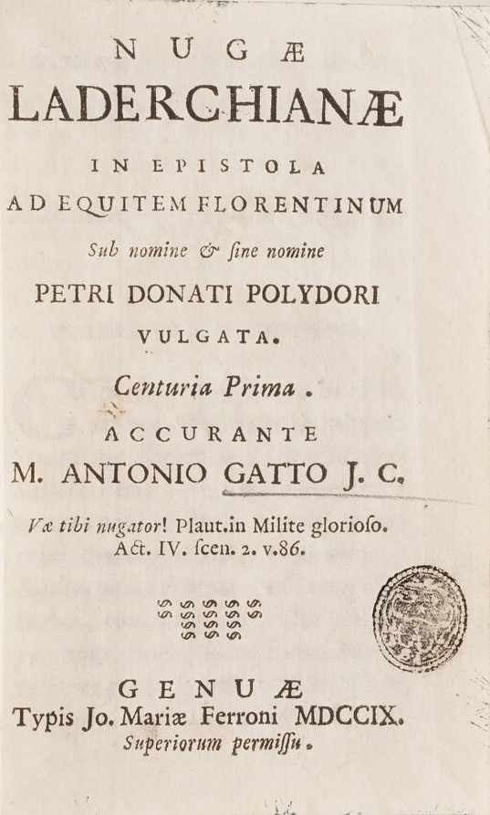 Raccolta di Volumi Miscellanei dal XVI al XVIII Sec. (con Ex Libris Silografico)