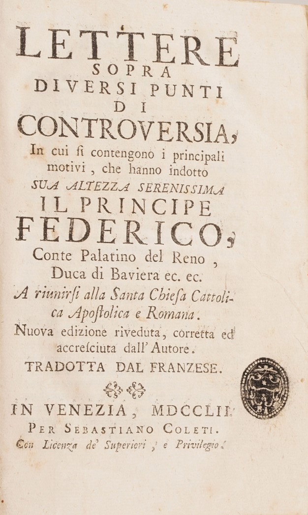 Raccolta di Volumi Miscellanei dal XVI al XVIII Sec. (con Ex Libris Silografico)