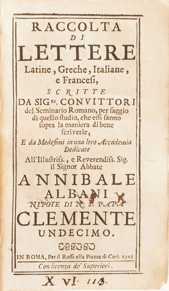 Raccolta di Volumi Miscellanei dal XVI al XVIII Sec. (con Ex Libris Silografico)
