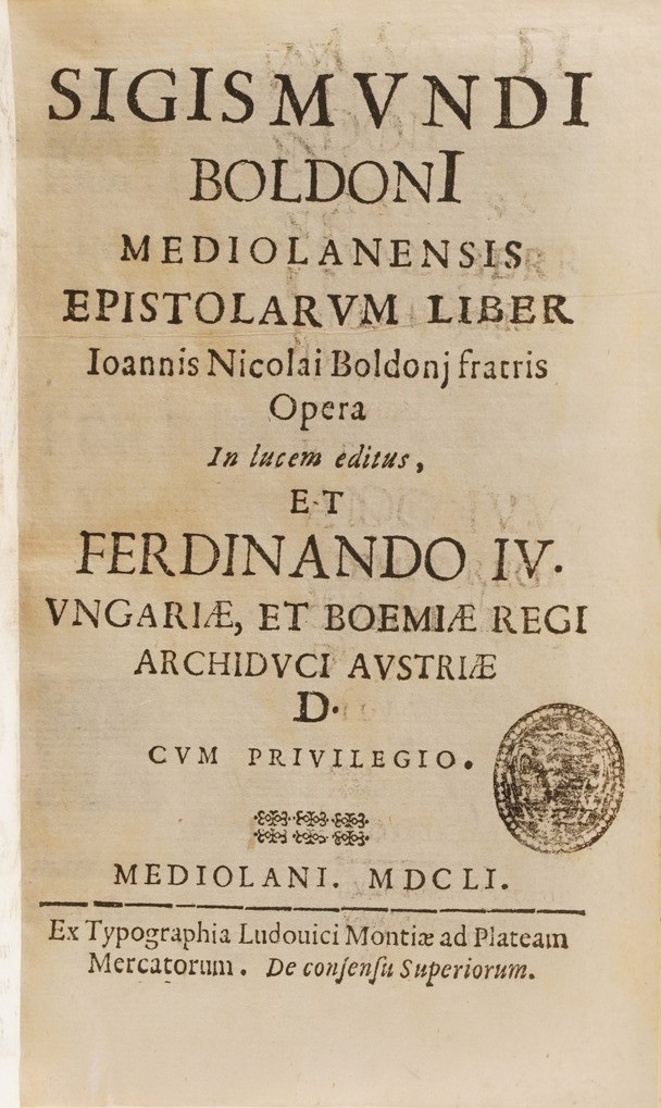 Raccolta di Volumi Miscellanei del XVII Sec. (con Ex Libris Silografico)