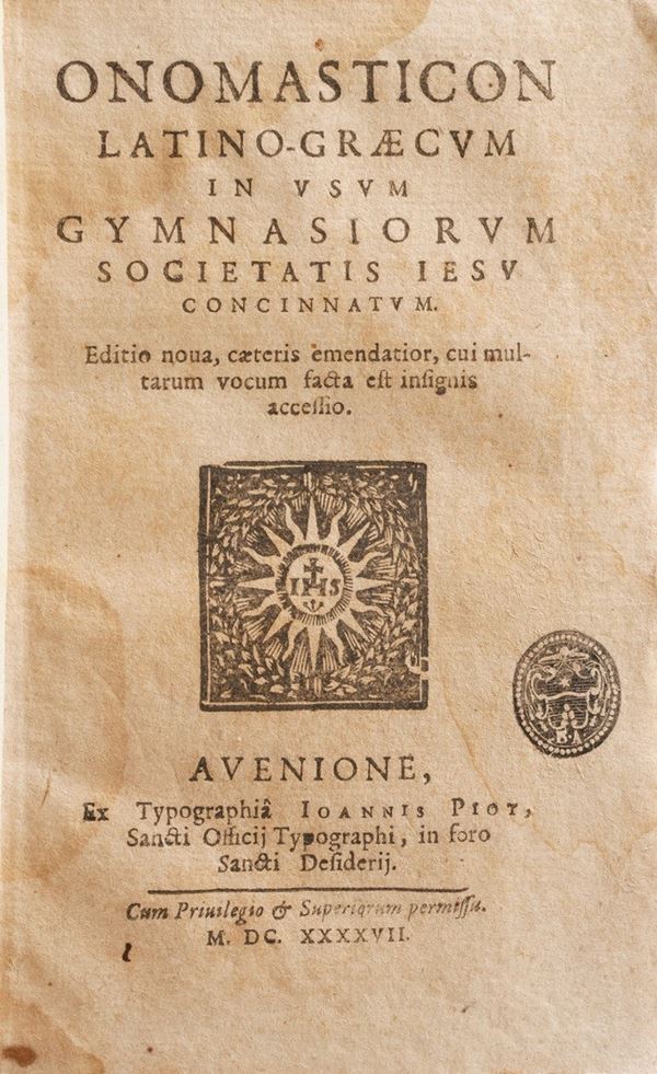Raccolta di volumi miscellanei dal XVI al XVII sec. (Con ex libris silografico)