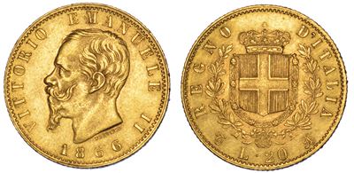 Regno D’italia. Vittorio Emanuele II di Savoia, 1861-1878. 20 Lire 1866. Torino.