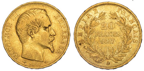 FRANCIA. NAPOLEON III, 1852-1870. 20 Francs 1857. Parigi.