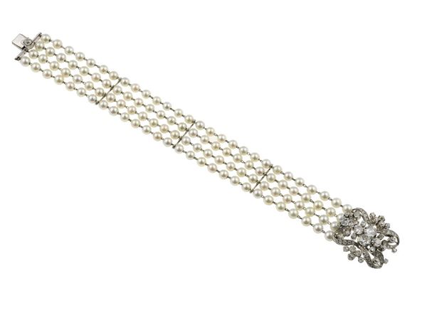 Bracciale con perle coltivate