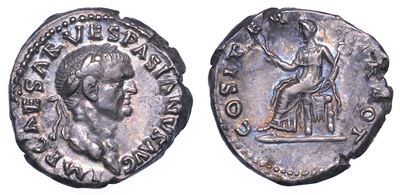 Vespasiano, 69-79. Denario, Anno 70. Roma.
