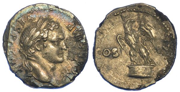 TITO (Cesare), 69-79. Denario, anno 76. Roma.