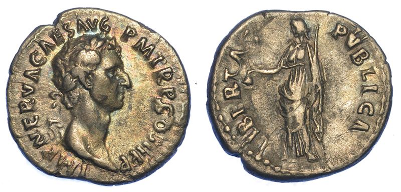 NERVA, 96–98. Denario, anno 97. Roma.  - Auction Numismatics - Cambi Casa d'Aste