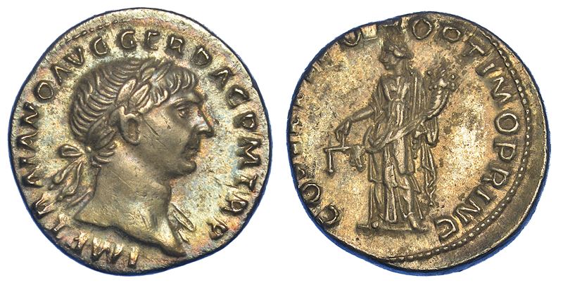 TRAIANO, 98-117. Denario, anni 108-109.  - Auction Numismatics - Cambi Casa d'Aste