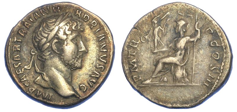 ADRIANO, 117-138. Denario, anni 119-122. Roma.  - Auction Numismatics - Cambi Casa d'Aste