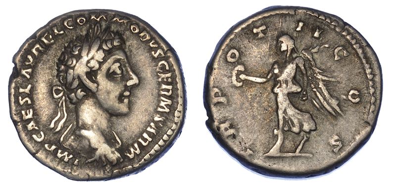 COMMODO (Cesare), 166-177. Denario, anno 177. Roma.  - Auction Numismatics - Cambi Casa d'Aste