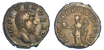 Lucio Vero, 161-169. Denario, Anni 162-163.