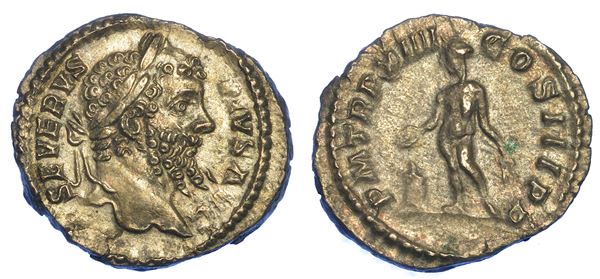 SETTIMIO SEVERO, 193-211. Denario, anno 206. Roma.