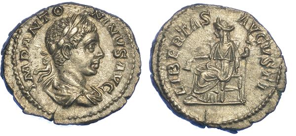 ELIOGABALO, 218-222. Denario, 219-220. Roma.