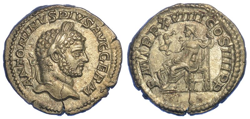 CARACALLA, 198-217. Denario, anno 216. Roma.  - Auction Numismatics - Cambi Casa d'Aste