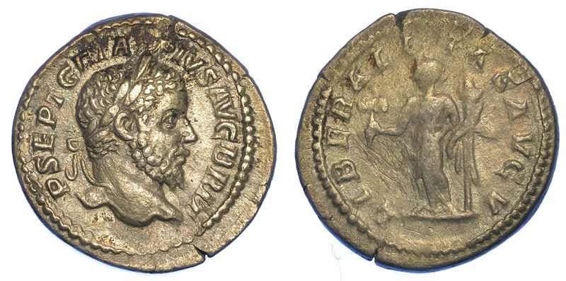 GETA (Augusto), 209-212. Denario, fine anno 211.  - Auction Numismatics - Cambi Casa d'Aste