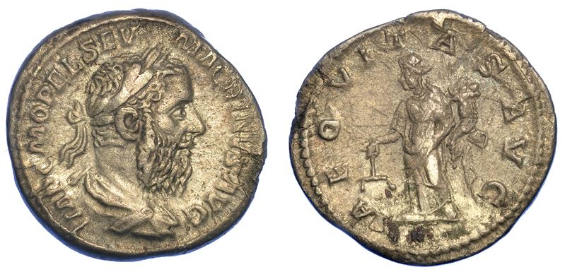 MACRINO, 217-218. Denario, anni 217-218. Roma.  - Auction Numismatics - Cambi Casa d'Aste