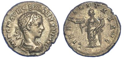Alessandro Severo, 222-235. Denario, Anno 223.