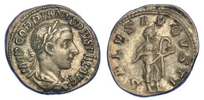 Gordiano III, 238-244. Denario, Anno 240. Roma.