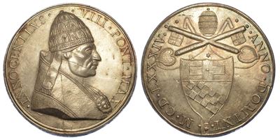 Stato Pontificio. Innocenzo VIII, 1484-1492. Medaglia di Restituzione in Argento. per L'anno di E...