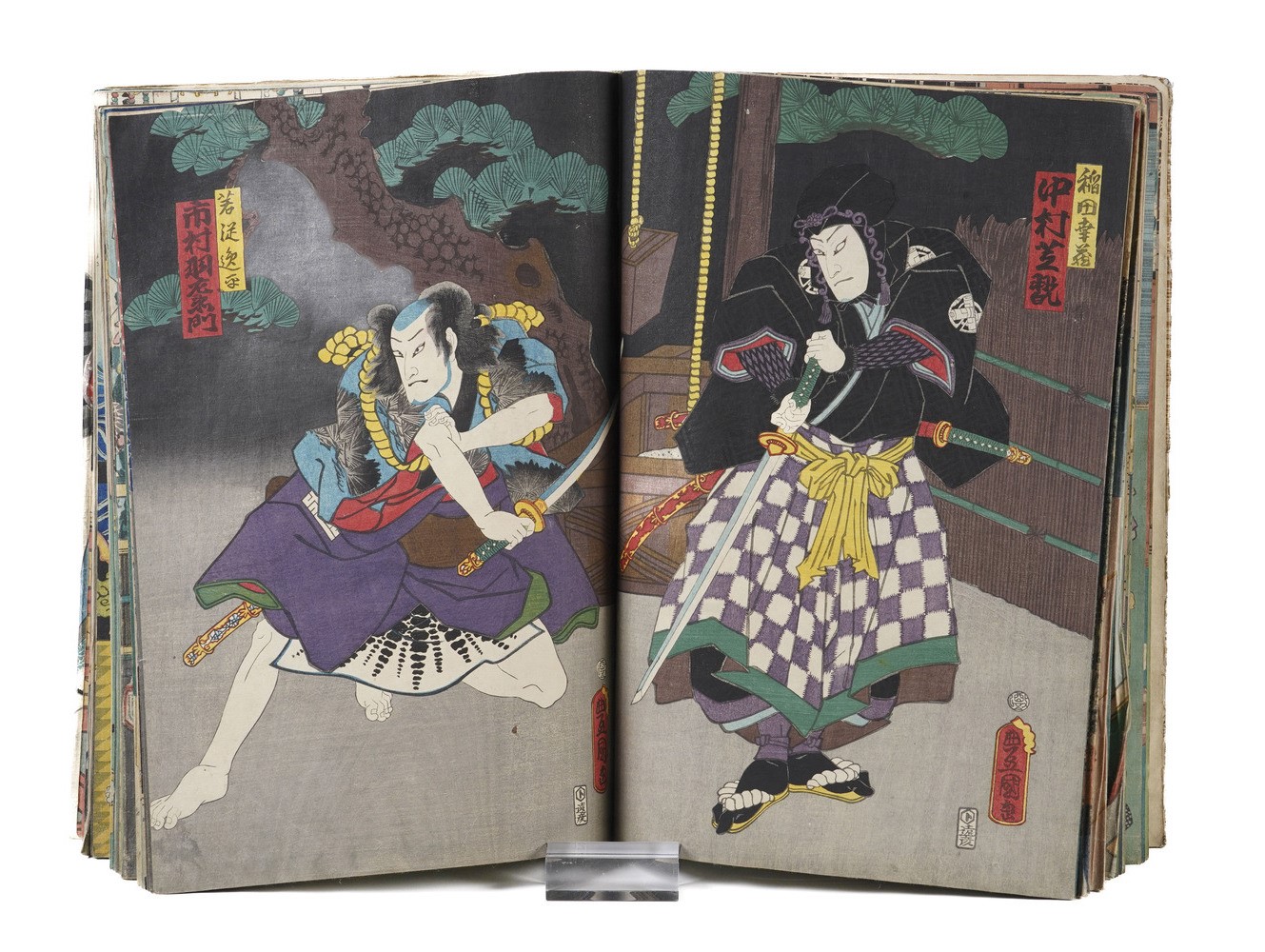 Kunisada Utagawa (toyokuni III) (1786-1865) - Yoshiiku Utagawa (1833-1904) Raccolta di Stampe Xil...