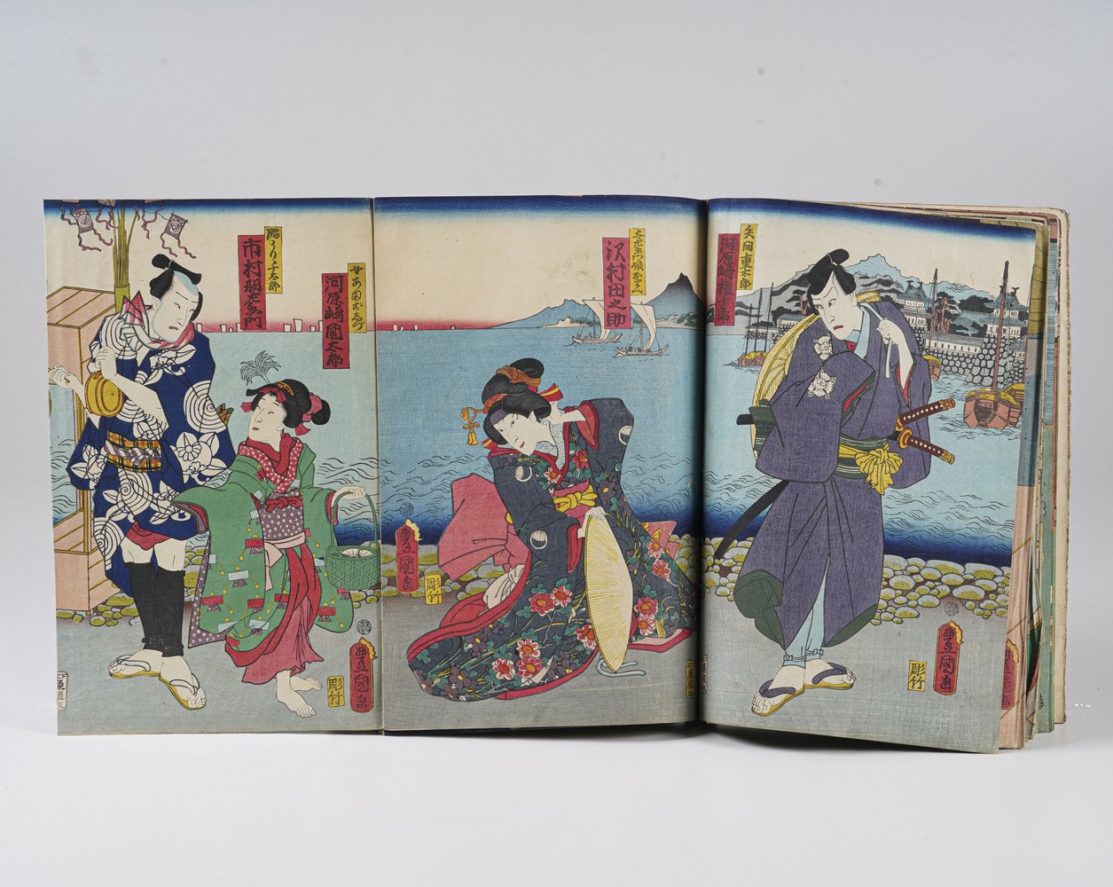 Kunisada Utagawa (toyokuni III) (1786-1865) - Yoshiiku Utagawa (1833-1904) Raccolta di Stampe Xil...