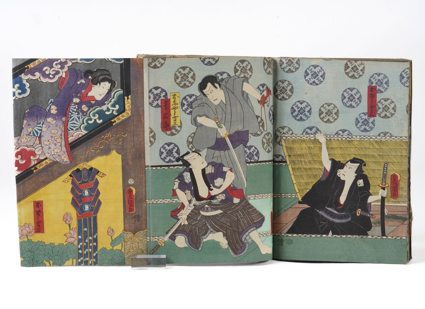 Kunisada Utagawa (toyokuni III) (1786-1865) - Yoshiiku Utagawa (1833-1904) Raccolta di Stampe Xil...