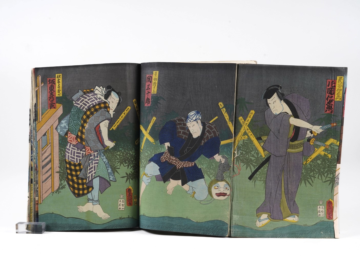 Kunisada Utagawa (toyokuni III) (1786-1865) - Yoshiiku Utagawa (1833-1904) Raccolta di Stampe Xil...