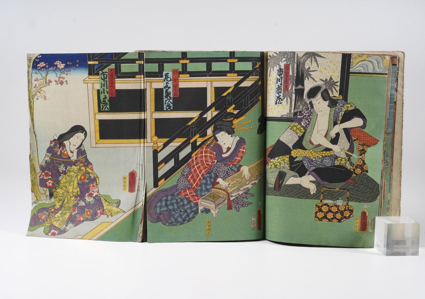 Kunisada Utagawa (toyokuni III) (1786-1865) - Yoshiiku Utagawa (1833-1904) Raccolta di Stampe Xil...