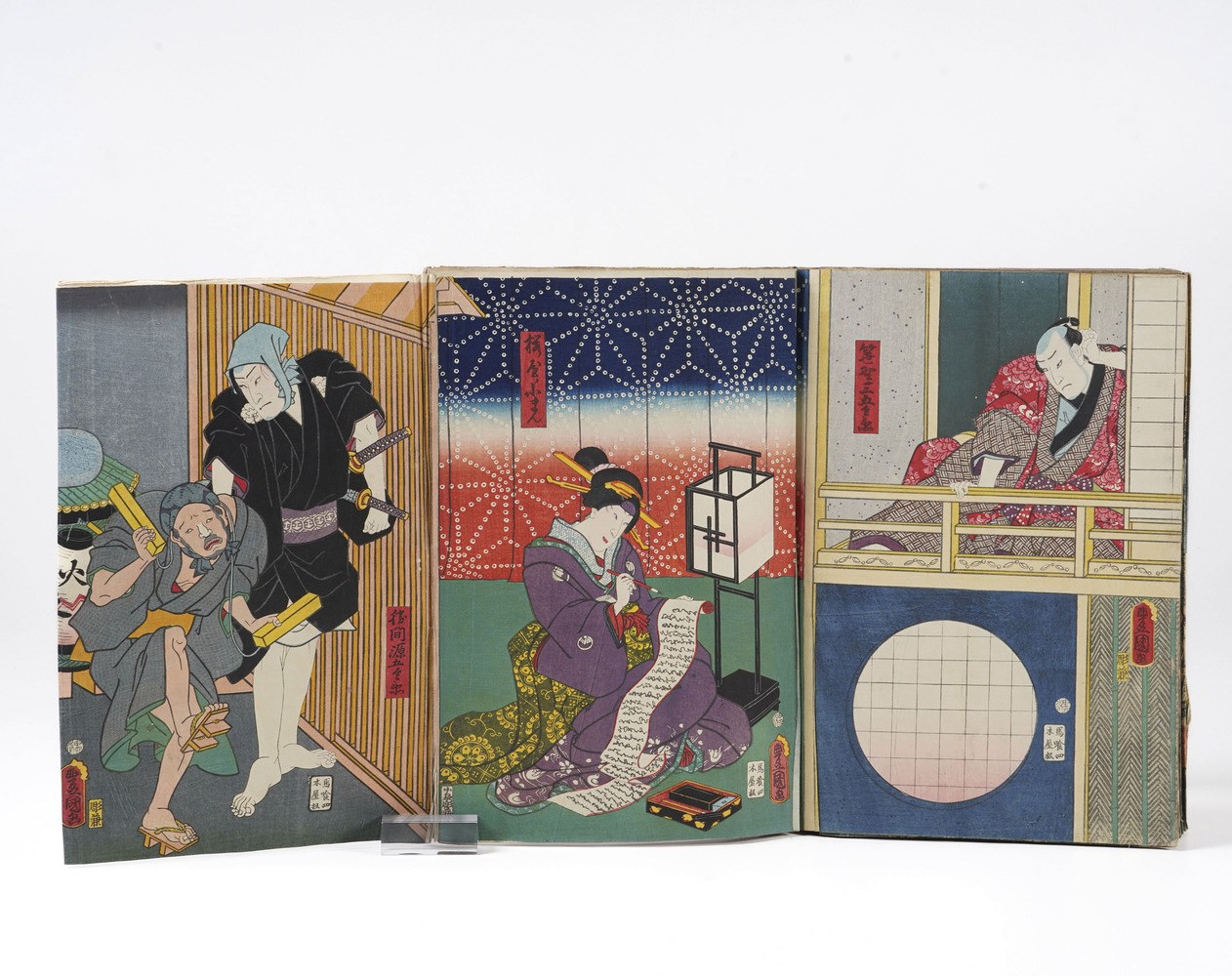 Kunisada Utagawa (toyokuni III) (1786-1865) - Yoshiiku Utagawa (1833-1904) Raccolta di Stampe Xil...