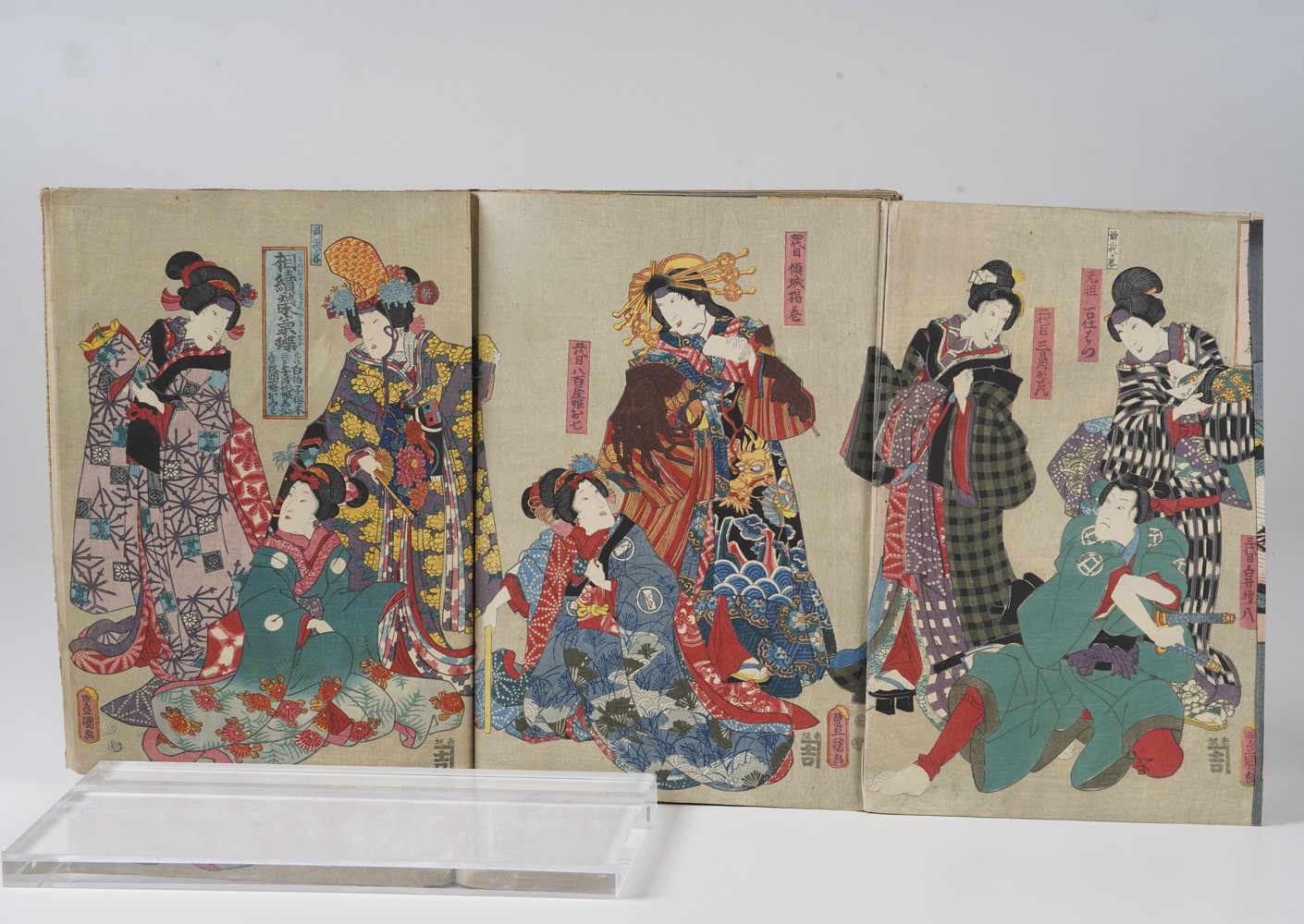 Kunisada Utagawa (toyokuni III) (1786-1865) - Yoshiiku Utagawa (1833-1904) Raccolta di Stampe Xil...