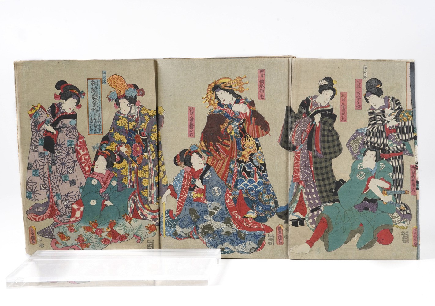 Kunisada Utagawa (toyokuni III) (1786-1865) - Yoshiiku Utagawa (1833-1904) Raccolta di Stampe Xil...