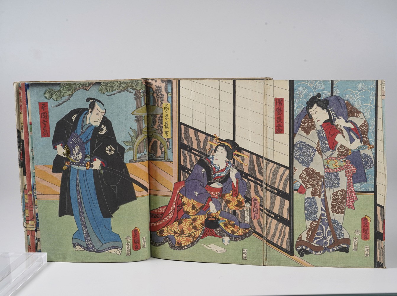 Kunisada Utagawa (toyokuni III) (1786-1865) - Yoshiiku Utagawa (1833-1904) Raccolta di Stampe Xil...
