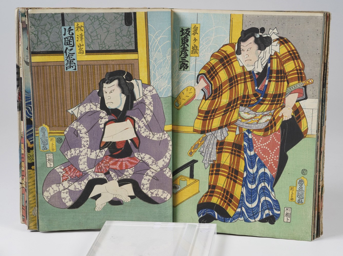 Kunisada Utagawa (toyokuni III) (1786-1865) - Yoshiiku Utagawa (1833-1904) Raccolta di Stampe Xil...