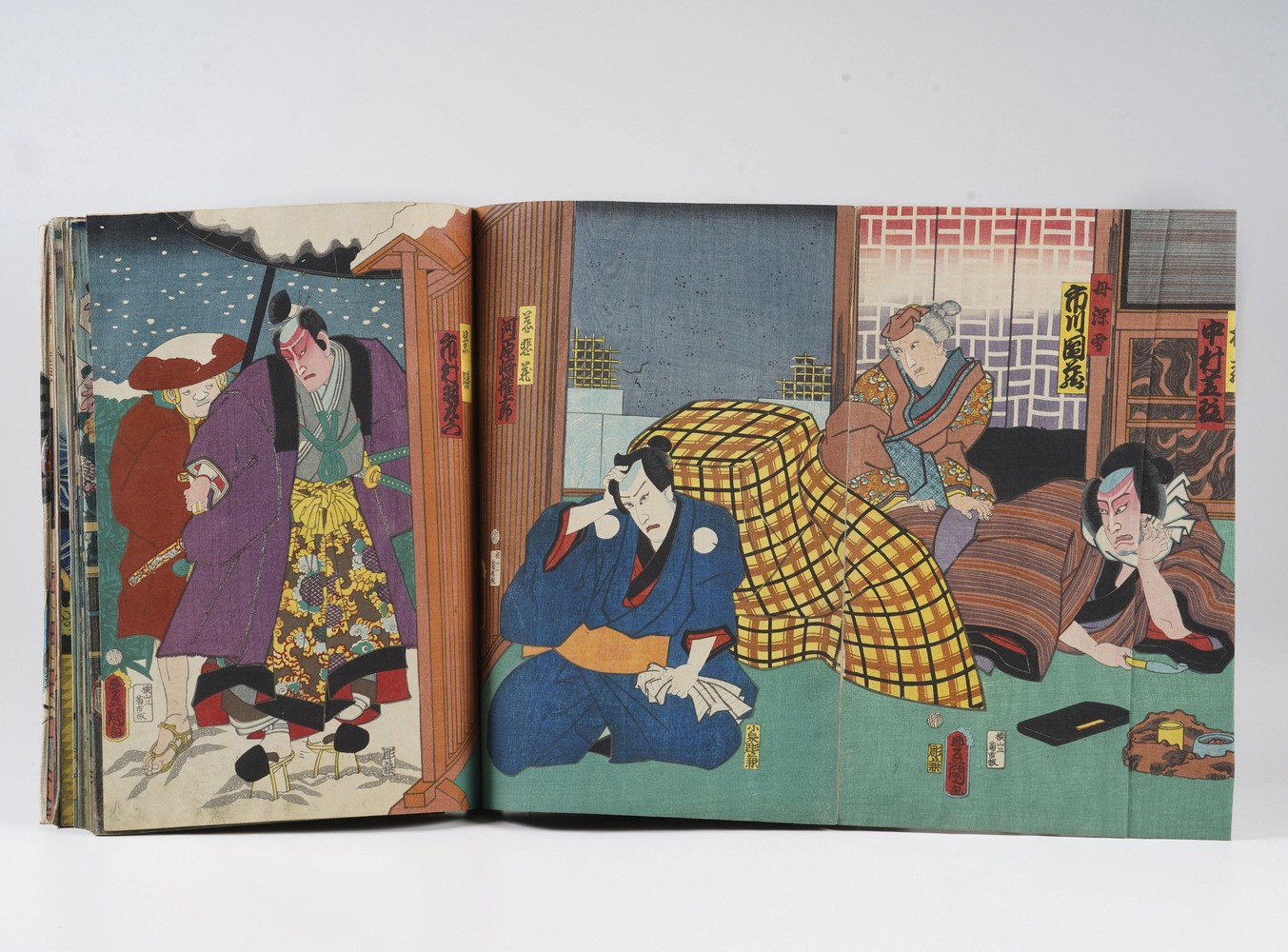 Kunisada Utagawa (toyokuni III) (1786-1865) - Yoshiiku Utagawa (1833-1904) Raccolta di Stampe Xil...