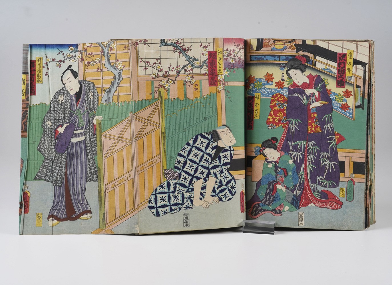 Kunisada Utagawa (toyokuni III) (1786-1865) - Yoshiiku Utagawa (1833-1904) Raccolta di Stampe Xil...