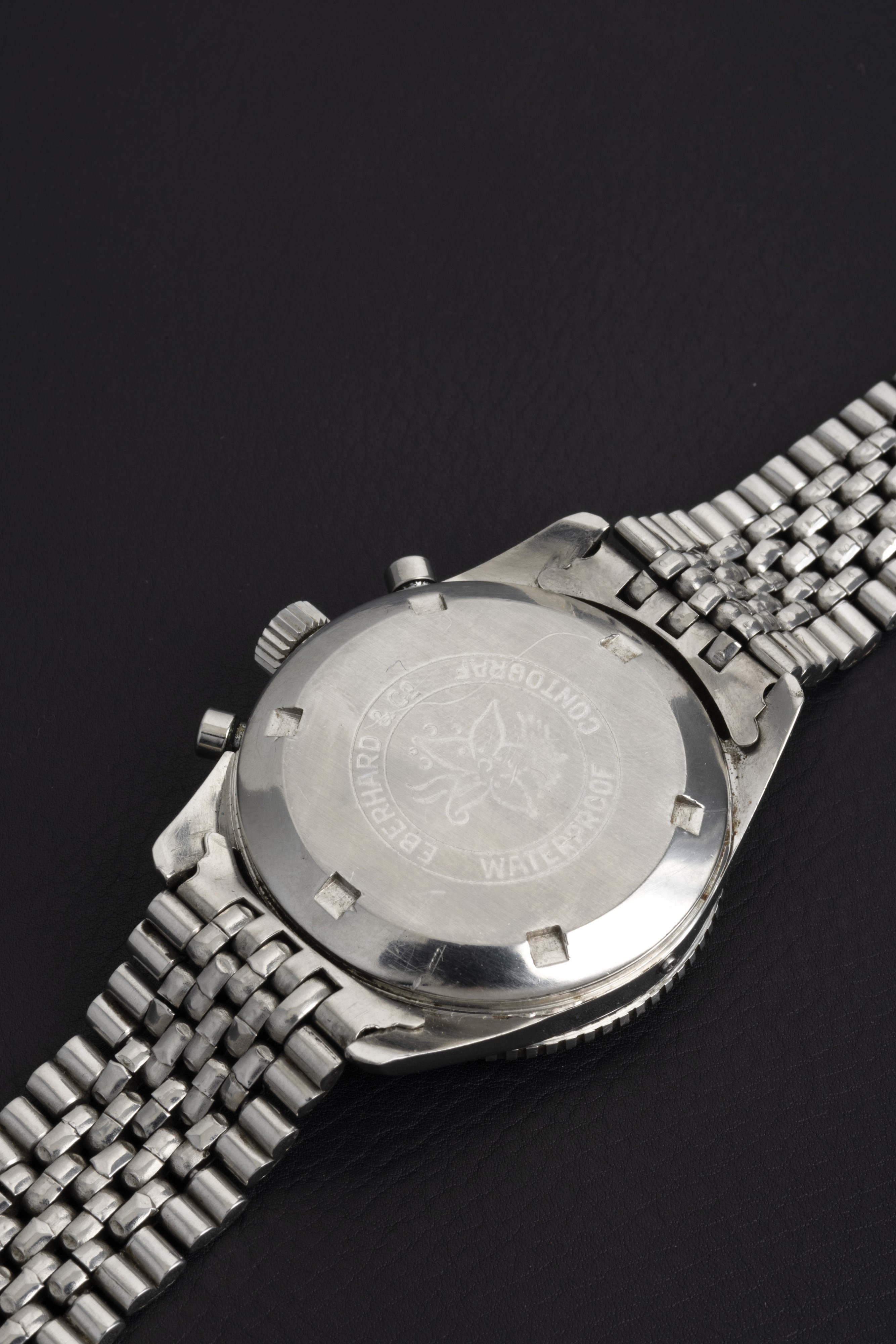 Eberhard & Co - Raro Contograf Ref 14901 in Acciaio, Cronografo Tasti a Pompa con Indicazione del...