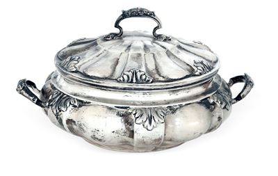 Zuppiera. Argenteria Artistica Italiana, Marchio con Fascio Littorio in Uso dal 1935 al 1945. Arg...