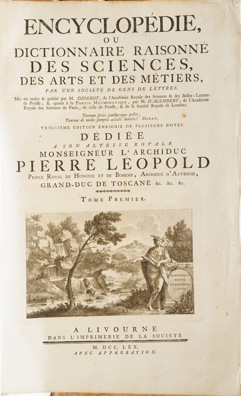 Diderot, Denis - Jean Baptiste le Rond D'alembert Encyclopedie, Ou Dictionnaire Raisonne Des Scie...