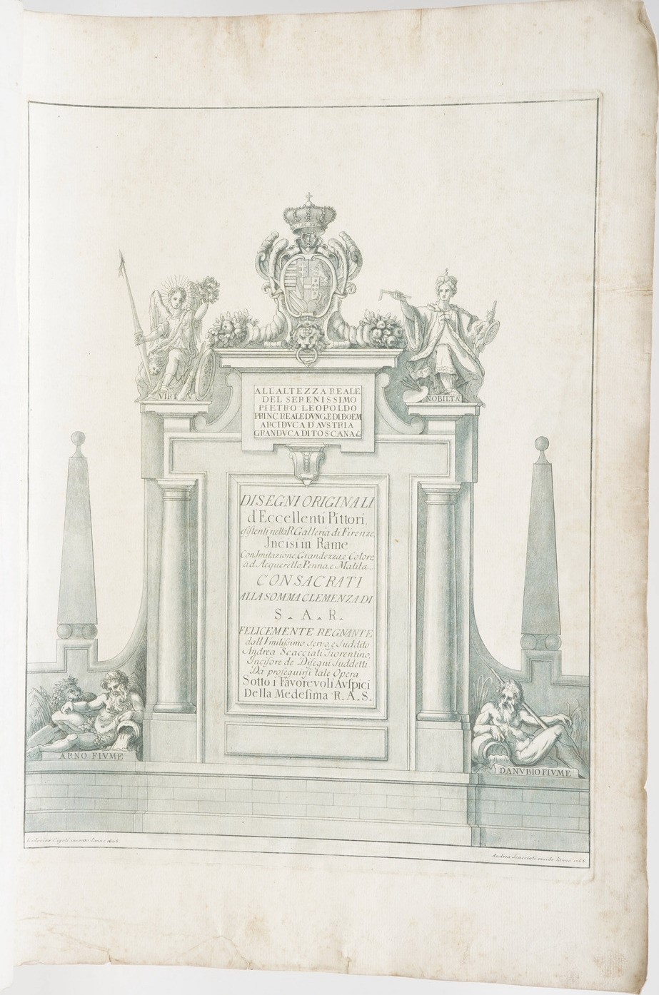 Mulinari Stefano Disegni Originali D‘eccellenti Pittori Esistenti nella Real Galleria di Firenze ...